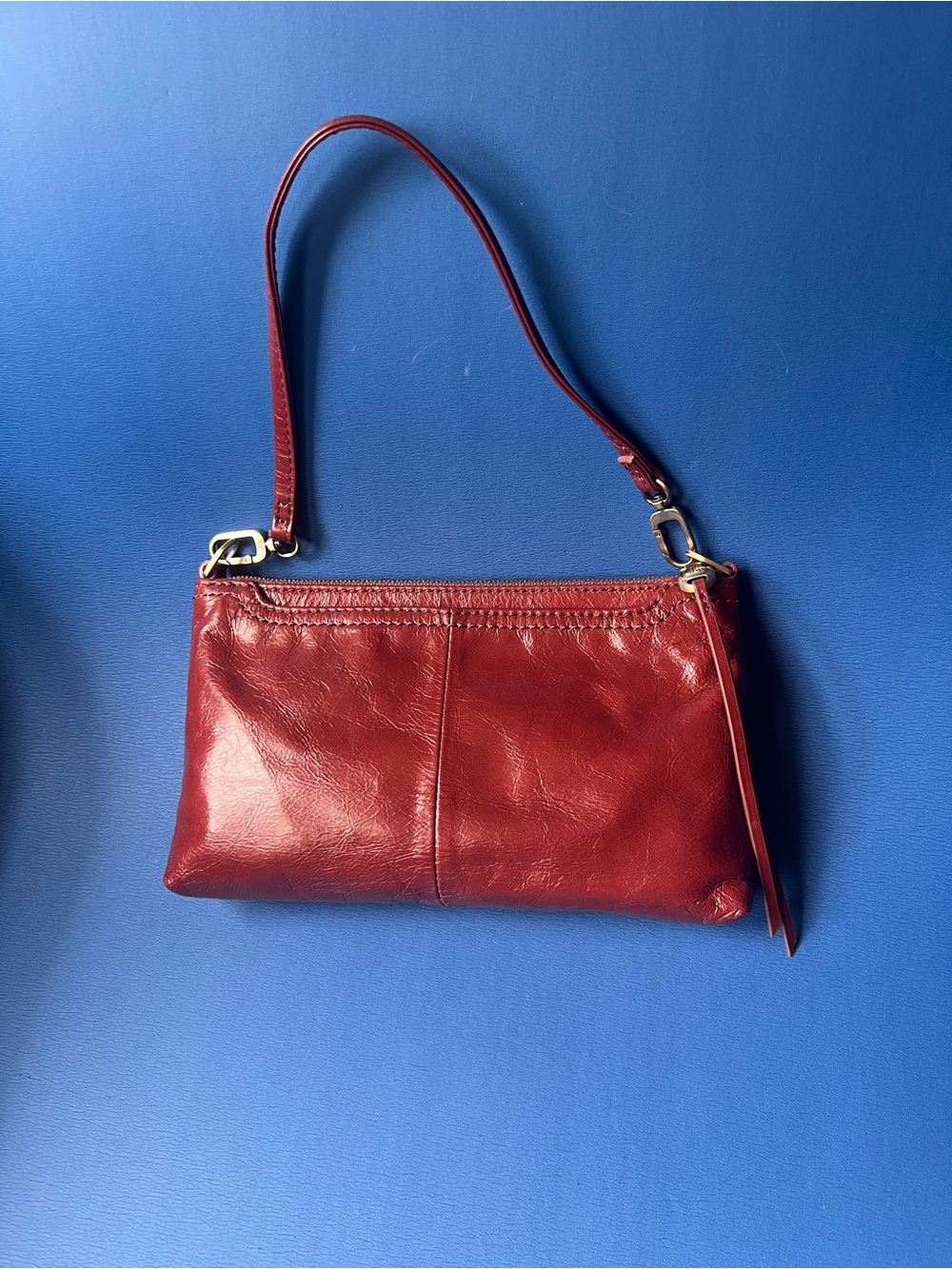 HOBO Red Leather Wristlet Clutch